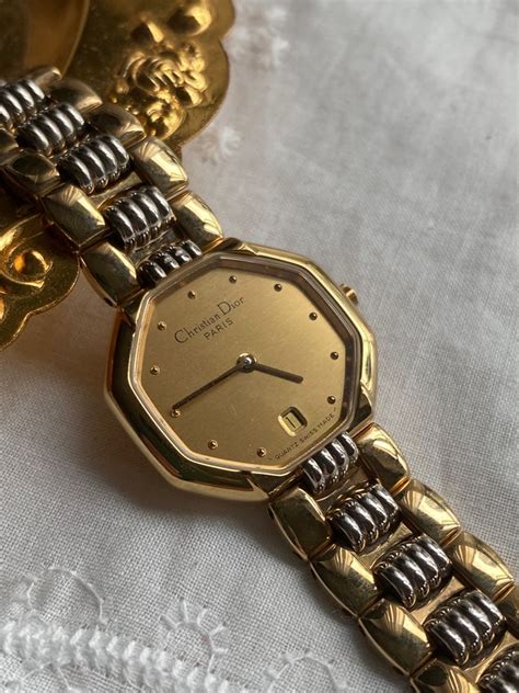 cristien dior hand watch gold|christian dior vintage ladies watch.